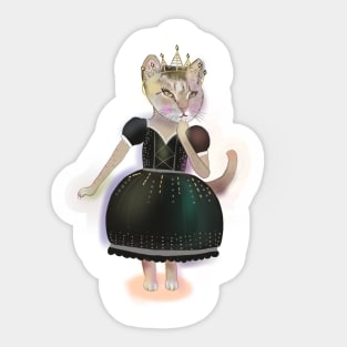 Cat princes Sticker